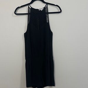 Naked Zebra Black High Neck Romper